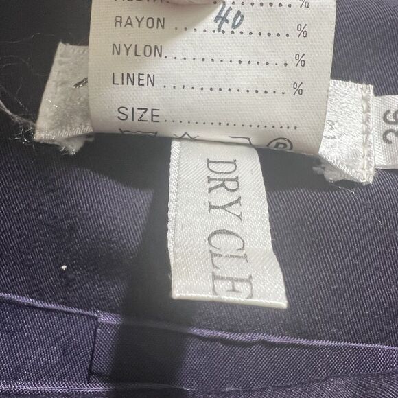 Vivianne Italy Women's 36 Wool Blend Straight/Pencil Flared Career Skirt Purple - Picture 6 of 11